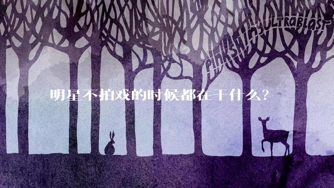 明星不拍戏的时候都在干什么？