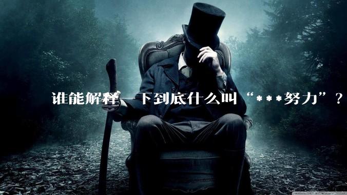 谁能解释一下到底什么叫“***努力”？