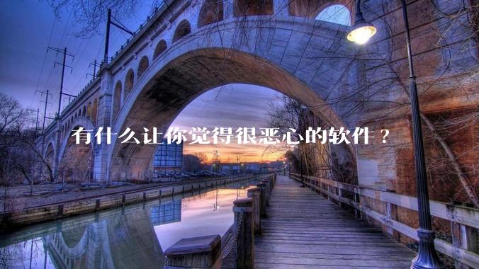 有什么让你觉得很恶心的软件?