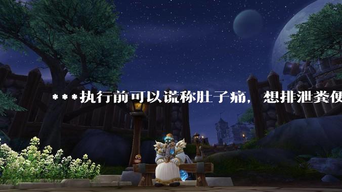 ***执行前可以谎称肚子痛，想排泄粪便，籍此拖延时间吗？